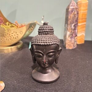 Black Buddha Head Sculpture